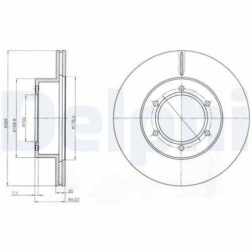 DELPHI Bremsscheibe BG2495