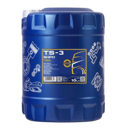 Motor&ouml;l Motoren&ouml;l Mannol TS-3 SHPD 10W-40 10 Liter Kanister MN7103-10