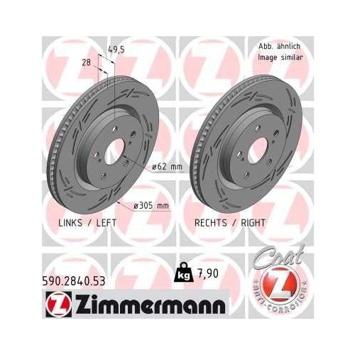 ZIMMERMANN Bremsscheibe BLACK Z 590.2840.53