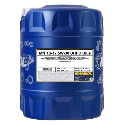 Motor&ouml;l Motoren&ouml;l Mannol TS-17 UHPD 5W-30 Blue 20 Liter Kanister MN7117-20