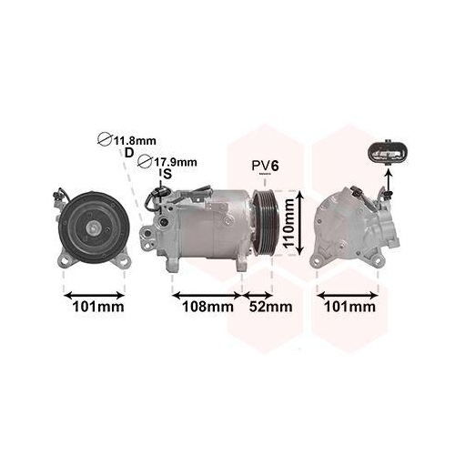 VAN WEZEL Kompressor, Klimaanlage 0600K566