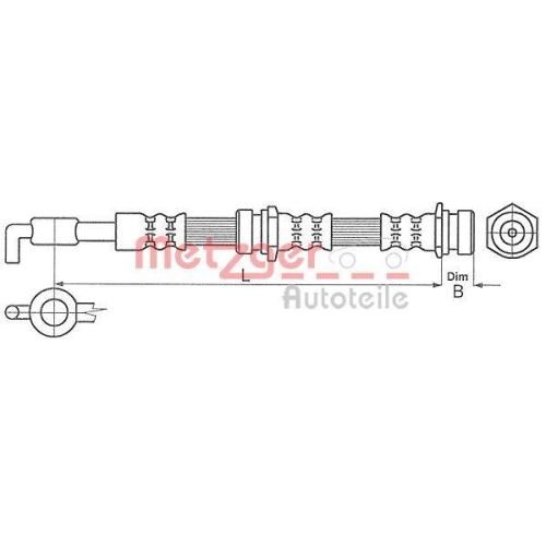 METZGER AUTOTEILE Bremsschlauch 4114057