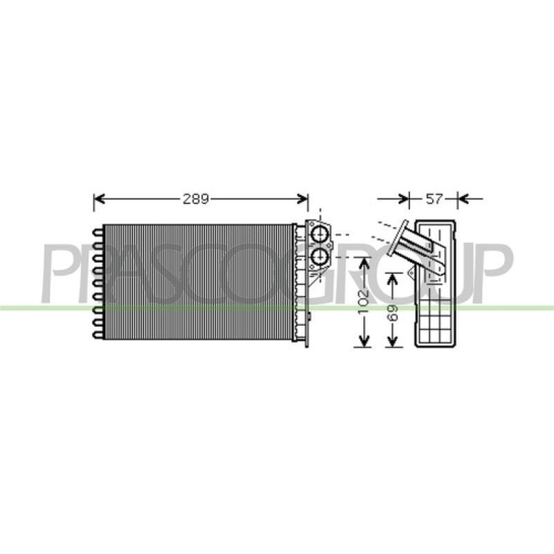 PRASCO W&auml;rmetauscher, Innenraumheizung PrascoSelection PG420H001