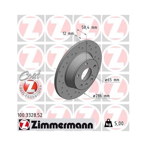 ZIMMERMANN Bremsscheibe SPORT Z 100.3328.52