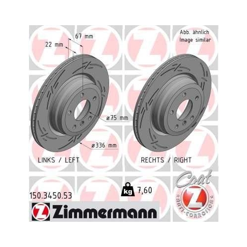 ZIMMERMANN Bremsscheibe BLACK Z 150.3450.53