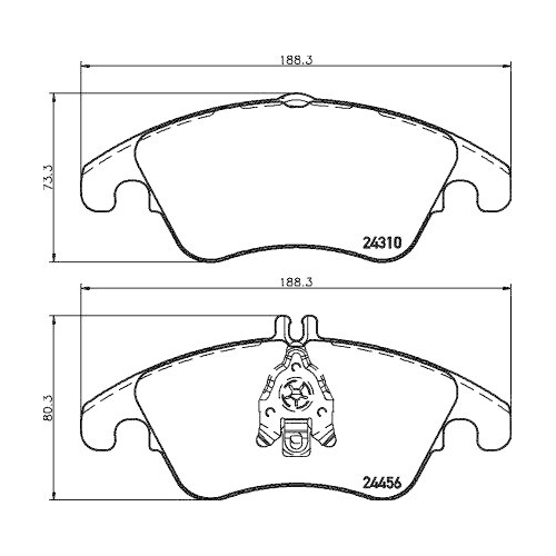 DON Bremsbelagsatz, Scheibenbremse PCP1043