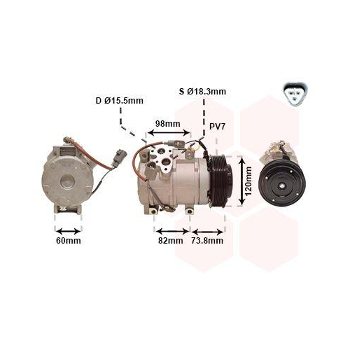 VAN WEZEL Kompressor, Klimaanlage 5300K726