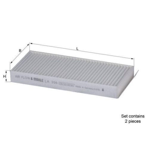 MAHLE Filter, Innenraumluft LA 356/S
