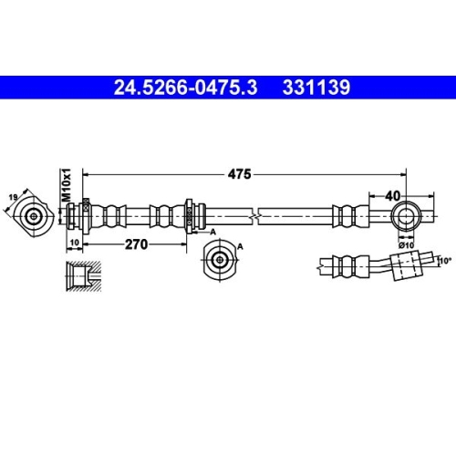 ATE Bremsschlauch 24.5266-0475.3