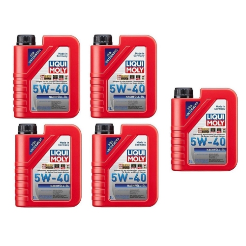 Motoröl LIQUI MOLY 1305 Nachfüll-Öl 5W-40 Leichtlauf synthetisch 5 Liter