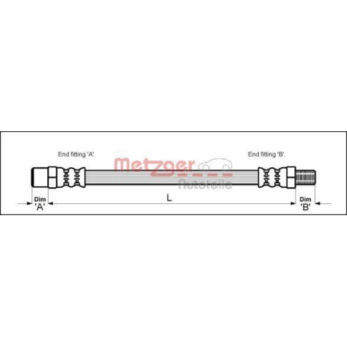 METZGER AUTOTEILE Bremsschlauch 4114733