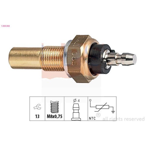 EPS Sensor, K&uuml;hlmitteltemperatur Made in Italy - OE Equivalent 1.830.068