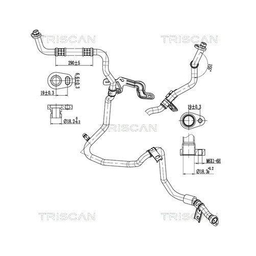 TRISCAN Hochdruck-/Niederdruckleitung, Klimaanlage 9010 14007