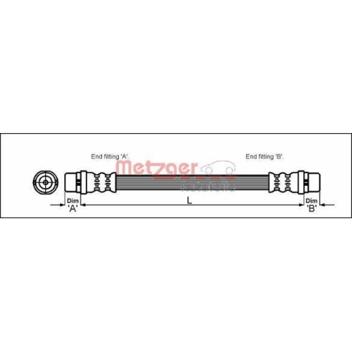 METZGER AUTOTEILE Bremsschlauch 4114796