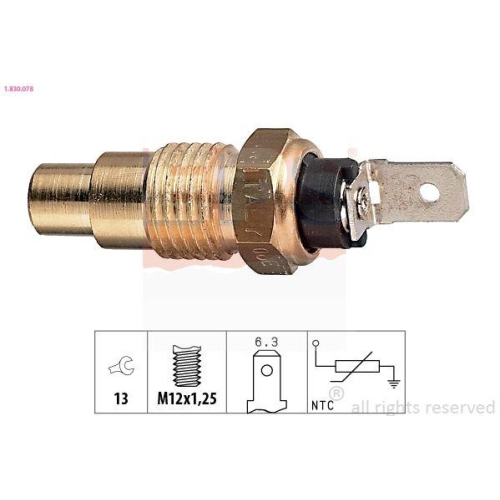 EPS Sensor, K&uuml;hlmitteltemperatur Made in Italy - OE Equivalent 1.830.078