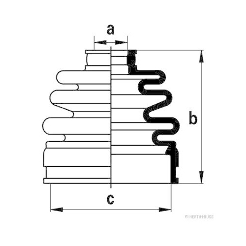HERTH+BUSS JAKOPARTS Faltenbalgsatz, Antriebswelle J2880303