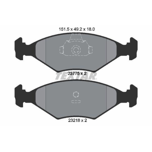 TEXTAR Bremsbelagsatz, Scheibenbremse 2377501