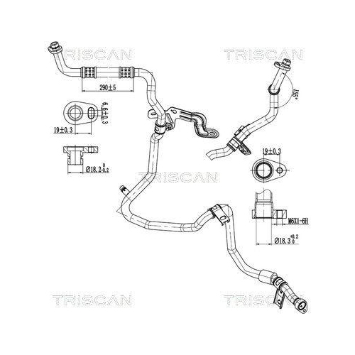 TRISCAN Hochdruck-/Niederdruckleitung, Klimaanlage 9010 14008
