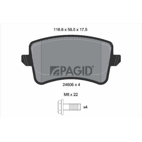 PAGID Bremsbelagsatz, Scheibenbremse T1736N