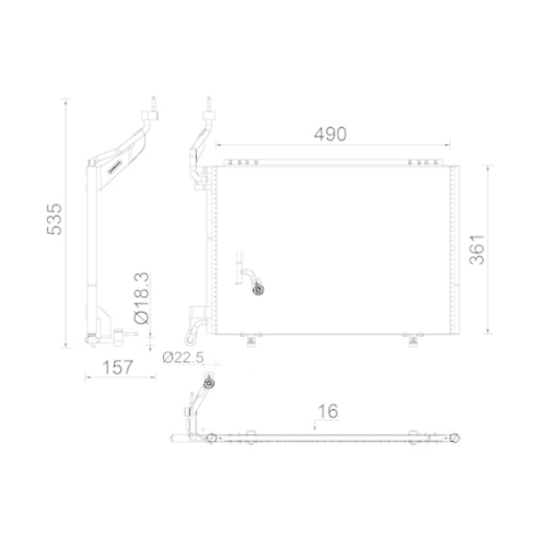 MAHLE Kondensator, Klimaanlage BEHR AC 847 000S