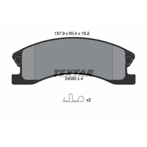 TEXTAR Bremsbelagsatz, Scheibenbremse 2408301