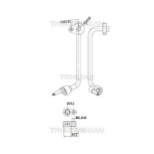 TRISCAN Hochdruck-/Niederdruckleitung, Klimaanlage 9010 16070
