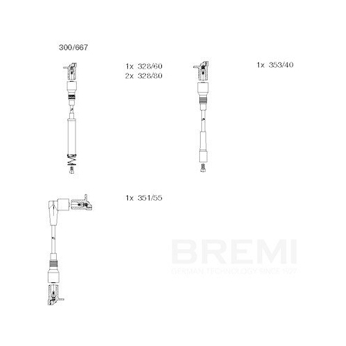 BREMI Z&uuml;ndleitungssatz 300/667