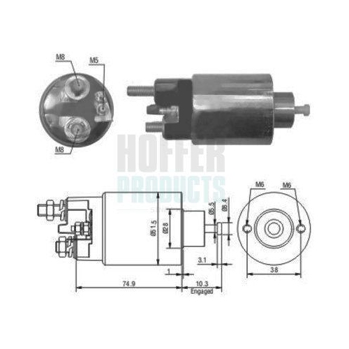 HOFFER Magnetschalter, Starter 46029
