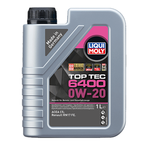 Motor&ouml;l LIQUI MOLY 21584 Top Tec 6400 0W-20 Engine Motor Oil Kanister 1 Liter