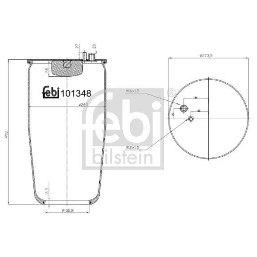 FEBI BILSTEIN Federbalg, Luftfederung 101348