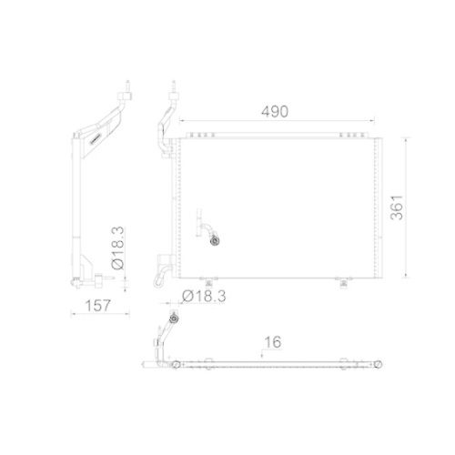 MAHLE Kondensator, Klimaanlage BEHR AC 848 000S
