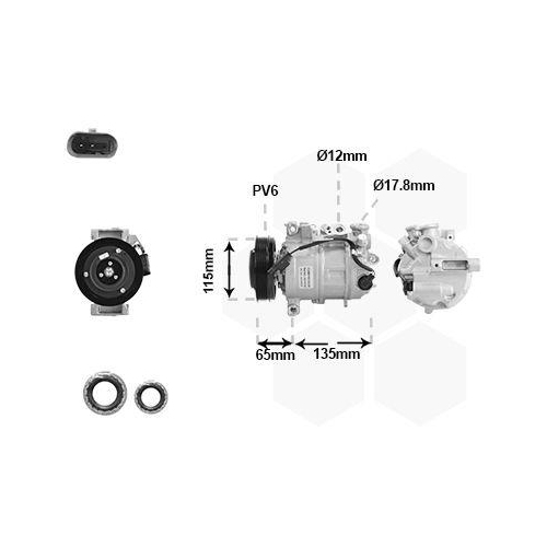 VAN WEZEL Kompressor, Klimaanlage *** IR PLUS *** 3001K722