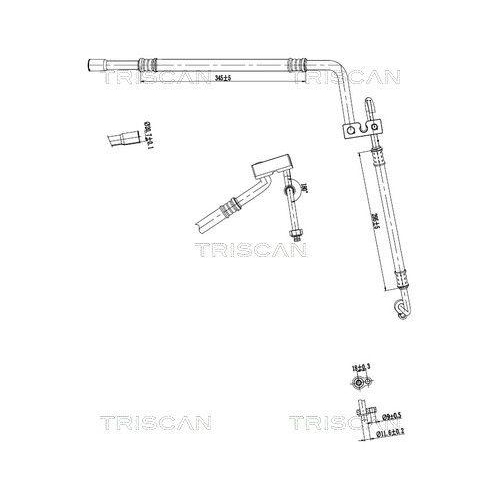 TRISCAN Hochdruck-/Niederdruckleitung, Klimaanlage 9010 16072