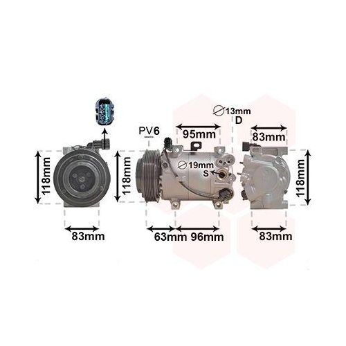 VAN WEZEL Kompressor, Klimaanlage 8300K282
