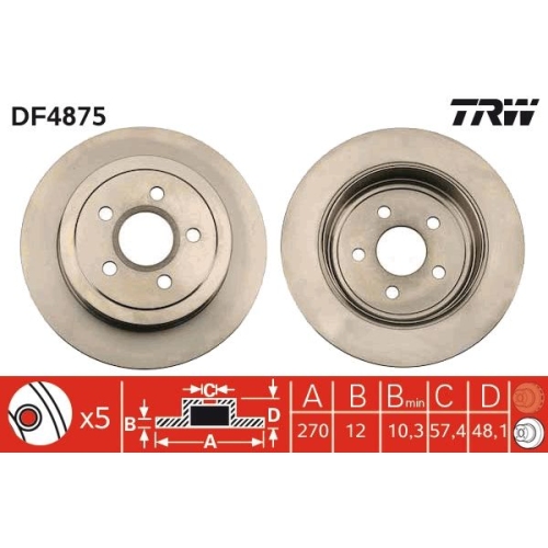TRW Bremsscheibe DF4875