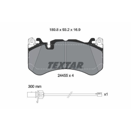 TEXTAR Bremsbelagsatz, Scheibenbremse 2445501