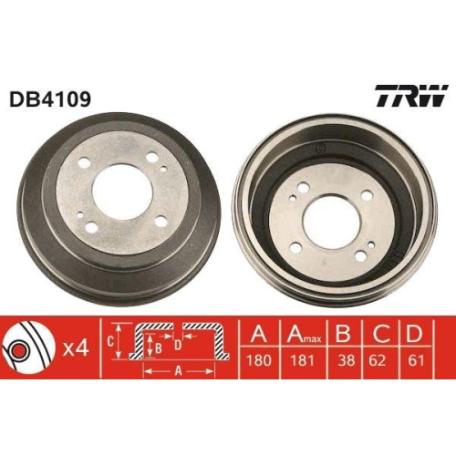 TRW Bremstrommel DB4109