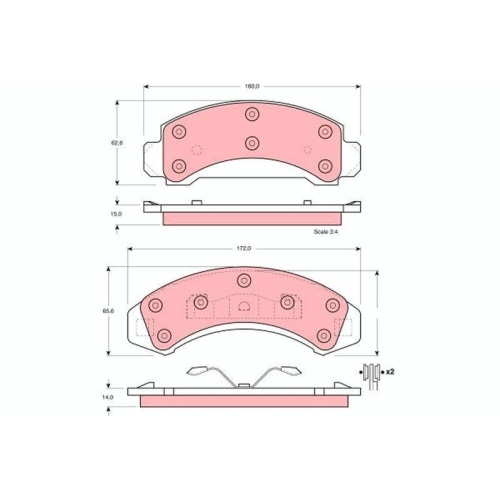 TRW Bremsbelagsatz, Scheibenbremse GDB4013
