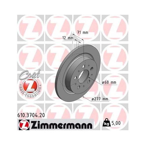 ZIMMERMANN Bremsscheibe COAT Z 610.3704.20