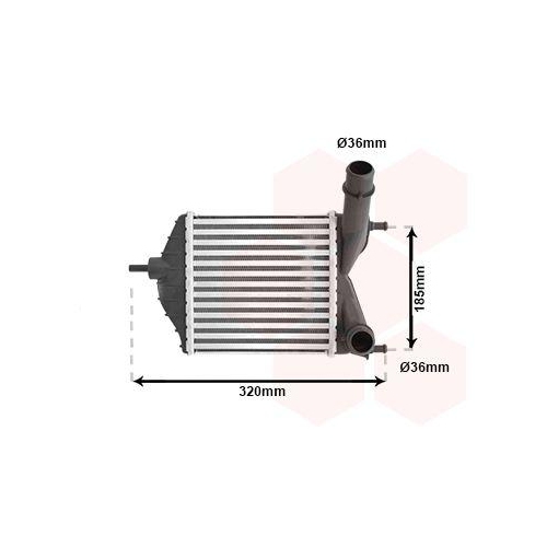 VAN WEZEL Ladeluftk&uuml;hler 17004280