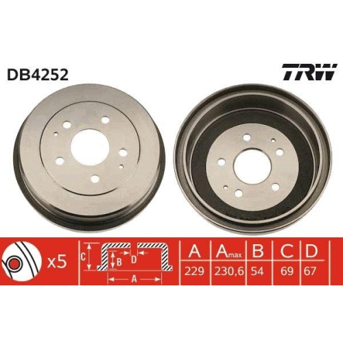 TRW Bremstrommel DB4252