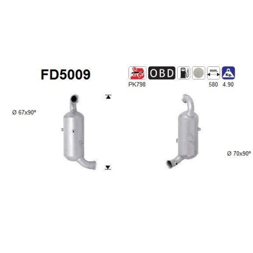 AS Ru&szlig;-/Partikelfilter, Abgasanlage FD5009
