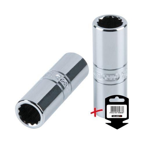 1/2 Zoll CHROMEplus Z&uuml;ndkerzen-Stecknuss, 14mm auf H&auml;nger KS TOOLS 918.1390-E