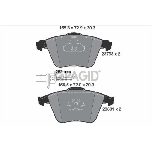 PAGID Bremsbelagsatz, Scheibenbremse T1223N