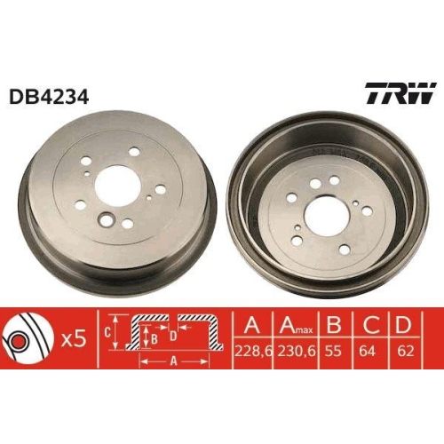 TRW Bremstrommel DB4234