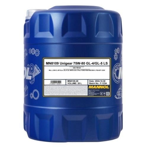 Getriebe&ouml;l Mannol Unigear 75W-80 GL-4/GL-5 LS 20 Liter Kanister MN8109-20