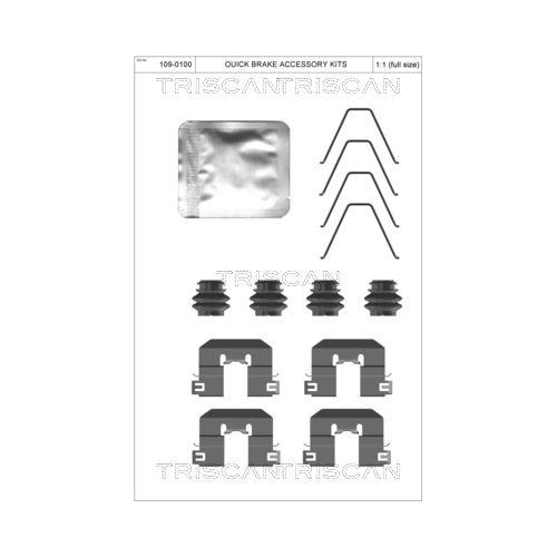 TRISCAN Zubeh&ouml;rsatz, Scheibenbremsbelag 8105 431654