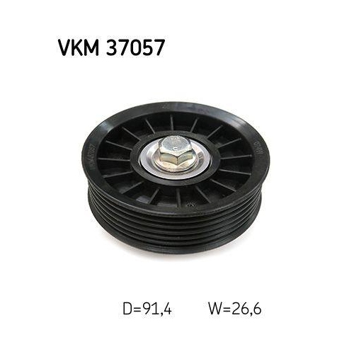 SKF Umlenk-/F&uuml;hrungsrolle, Keilrippenriemen VKM37057