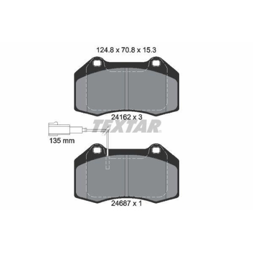 TEXTAR Bremsbelagsatz, Scheibenbremse Q+ 2416202