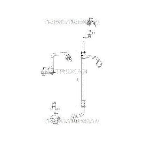 TRISCAN Hochdruck-/Niederdruckleitung, Klimaanlage 9010 16083